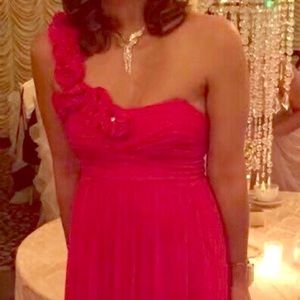 City Triangles 1 Shoulder Flower Bridesmaid Dress